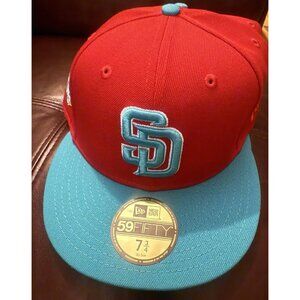 New Era 59Fifty San Diego Padres 40TH Anniversary Year Fitted Hat Size 7 3/4